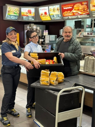 A Cagliari 200 pasti caldi a settimana donati da McDonald&rsquo;s e Fondazione Ronald McDonald insieme a Banco Alimentare della Sardegna