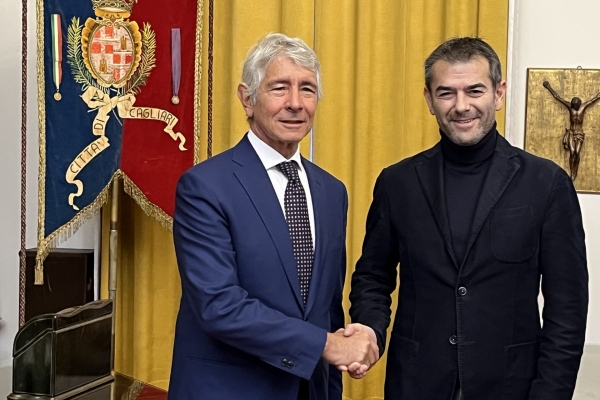 Il Sindaco Massimo Zedda ha ricevuto in Municipio il Ministro Andrea Abodi