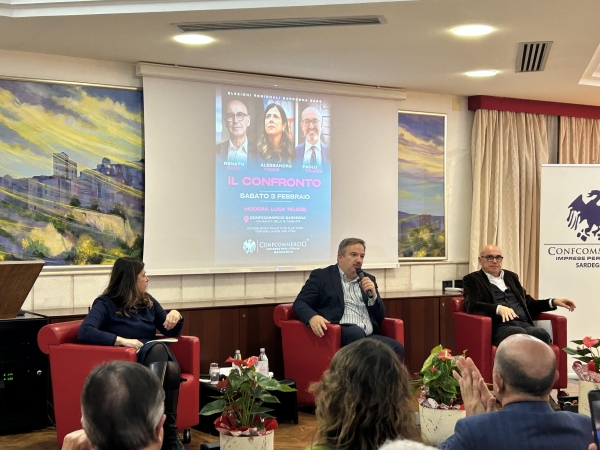 Confcommercio : "Eccellente dibattito democratico. I corpi intermedi essenziali alla vita dell'Isola. Peccato per Truzzu"