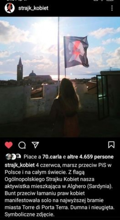 Anche la Sardegna ha sostenuto le donne polacche nella grande manifestazione di Varsavia