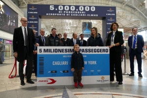 L&rsquo;aeropoto di Cagliari festeggia il traguardo dei 5 milioni di passeggeri