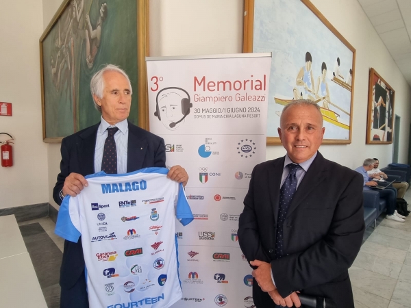 Roma. Palazzo H, presidenza del Coni. Giovanni Malag&ograve; e Mario Frongia alla presentazione del Memorial alle testate giornalistiche