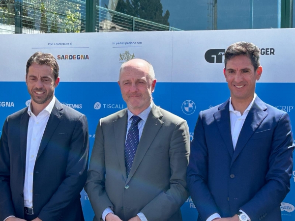 Paolo Lorenzi, Angelo Binaghi e Martin Vassallo Arguello