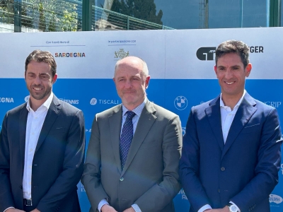 Paolo Lorenzi, Angelo Binaghi e Martin Vassallo Arguello