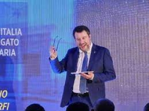 Matteo Salvini a Cagliari per la campagna elettorale regionale