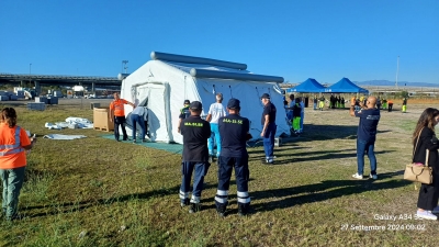 Protezione civile in campo per l'esercitazione della Colonna Mobile