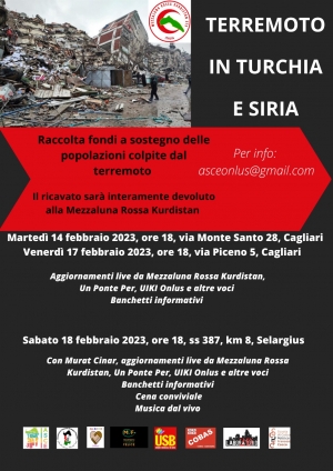Terremoto in Medio Oriente, Asce organizza una raccolta fondi
