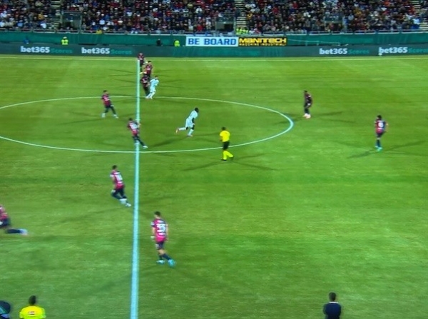 L'avvio di Cagliari-Inter