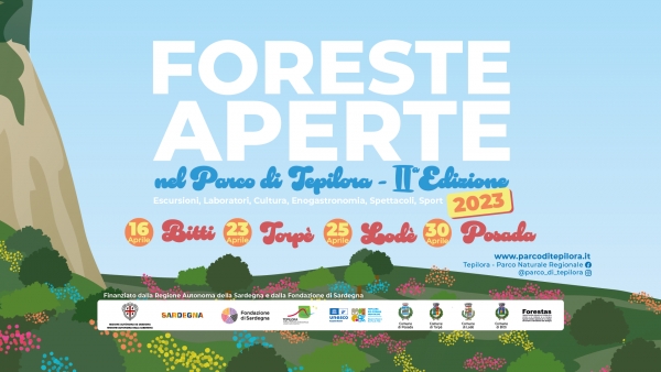 Foreste aperte 2023, dal 16 al 30 aprile al via a Bitti, Torp&egrave;, Lod&egrave; e Posada escursioni, laboratori esperienziali, sport, enogastronomia, cultura e spettacoli