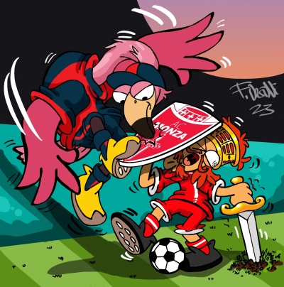 Cagliari-Monza: la vignetta di Fr&eacute;d&eacute;ric Art