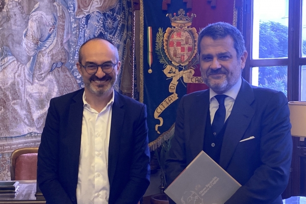 Accolto da Paolo Truzzu in Municipio l'Ambasciatore di Spagna in Italia e San Marino