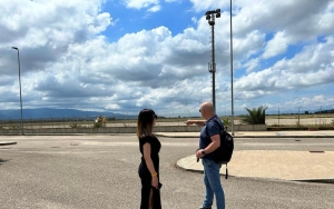 Industria: sopralluogo assessore Pili all'aeroporto di Oristano