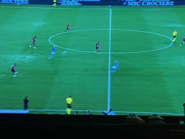 Una fase di Napoli-Cagliari