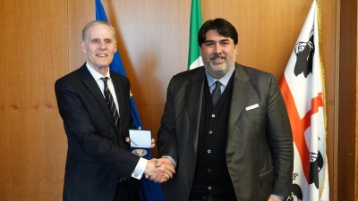 Il presidente Christian Solinas riceve a Villa Devoto l'ambasciatore di Francia Christian Masset