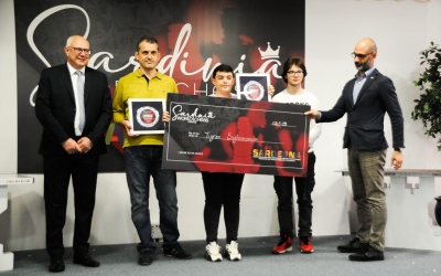 Orosei, una fase della cerimonia di premiazione del Sardinia