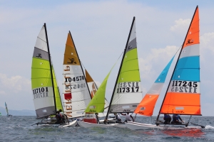 Gli atleti del Windsurfing Club Cagliari Antonello Ciabatti e Luisa Mereu campioni d&rsquo;Italia Hobie Cat 16 per l'undicesima volta Giorgia Casula e Filippo Boetti oro negli Hobie Dragoon