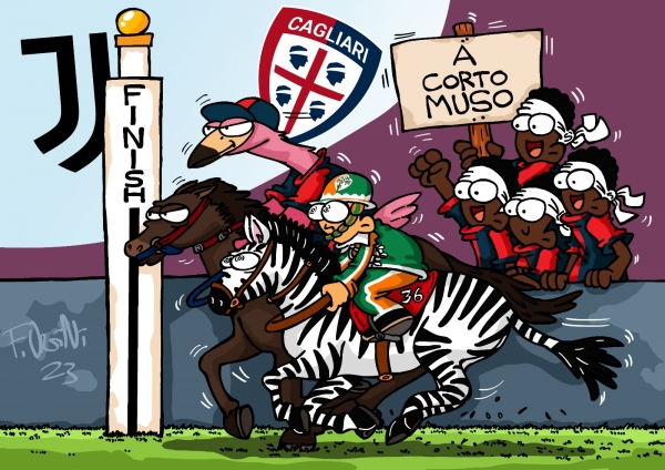 Juventus-Cagliari, la vignetta di Fr&eacute;d&eacute;ric Art