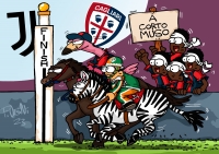 Juventus-Cagliari, la vignetta di Frédéric Art